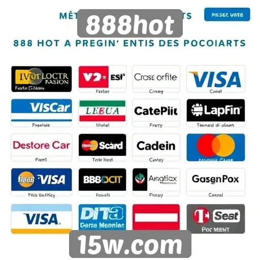 Variedade de métodos de pagamento no 888hot
